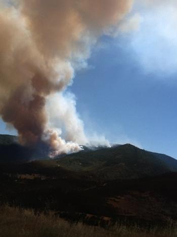 Another view of the Mill Fire in the Mendocino National Forest, taken on Monday, July 9, 2012. Photo by Drex Minto.